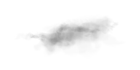 Soft Black Smoke Trail. Realistic Misty Effect for Atmospheric Design, Visual Overlays, or Abstract Digital Art Projects