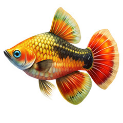 Fototapeta premium full body platy illustration realistic proport.png
