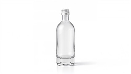 Transparent bottle template. Mock-up for cosmetic, medical, and various product packaging with clipping path.
