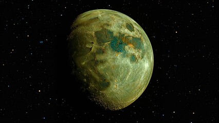 Vivid hues reveal mineral deposits on lunar surface during full moon