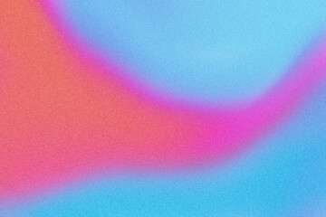Grainy gradient background with orange and blue tones, abstract soft noise texture and glowing shape banner design