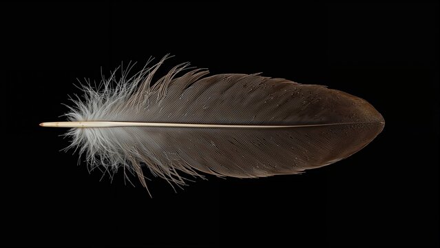 Plume resting against a dark backdrop