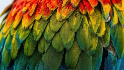 Obraz premium Zoomed-in image of a vivid feather