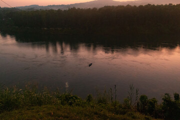 Peaceful twilight moment on Kaptai Lake.
