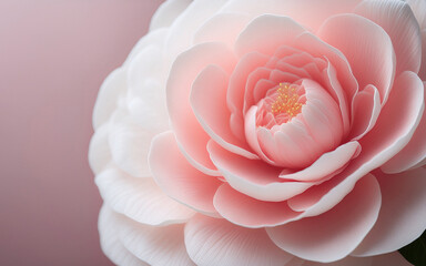 Elegant Camellia Blossom with Scalloped Petals