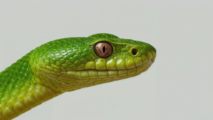 Fototapeta premium Detailed close-up of a viper viewed from the side