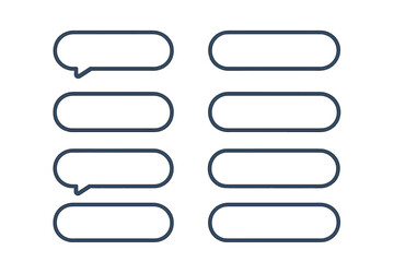 Obraz premium Text bubbles for communication design in a modern, minimalist style suitable for various digital applications