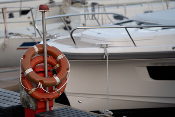 life buoy on a boat