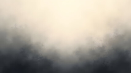 Obraz premium Abstract Charcoal Grey to Off White Cream Gradient Background Texture Smoky Fog Mist Cloud Design Element