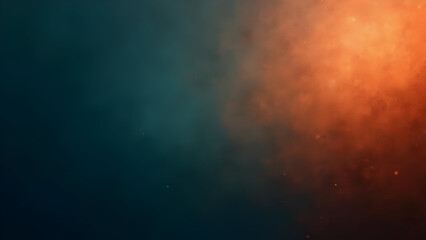 Obraz premium Abstract Deep Teal and Burnt Copper Gradient Background with Subtle Texture and Glowing Embers image
