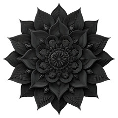 Elegant Black Mandala Design Element.