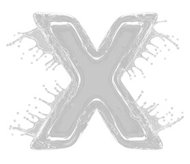 Fototapeta premium Hand-drawn cartoon alphabet with star, cross, and Christmas decorations