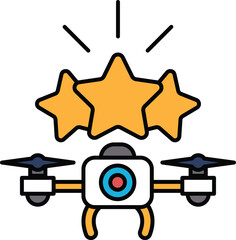 A drone with three stars on it