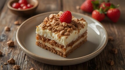 chocolate cake with strawberries