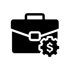 briefcase dollar icon vector illustration with dollar sign Represents finance, investments, and wealth.