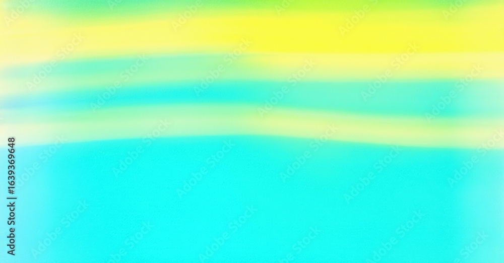 Poster blurred gradient transitions from yellow to turquoise. soft color blending creates abstract visual e
