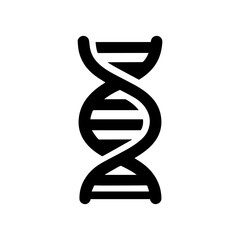 DNA spiral molecule outline vector icon isolated on white background Deoxyribonucleic acid