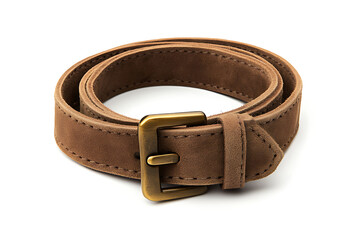 Experience rugged style with this classic brown suede leather belt featuring a vintage brass buckle, perfect for adding a touch of timeless elegance to any outfit.