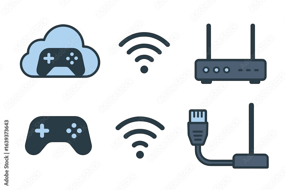 Poster understanding the components of online gaming connectivity with cloud services and controllers in a 