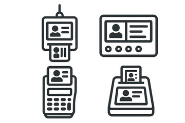 Various devices displaying identification information for secure access and verification in modern technology