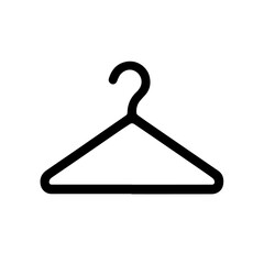 The hanger line icon Clothes rack symbol Cloakroom pictogram Wardrobe