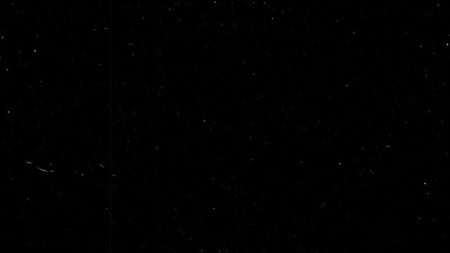 Old Film Grain Noise Dust scratches overlays on old film Frame. Nostalgic effect 4k Old movie retro effect on black screen background. Old TV film Look overlay, Film Damage, Grain, Noise, Pattern, Bad