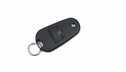 RFID Badge Access Key Fob, Industrial Security Device, Isolated on White Background