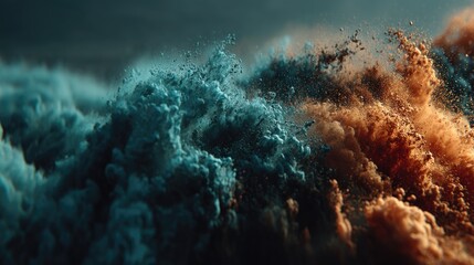 Swirling Pigment Clouds Underwater Cinematic Abstract