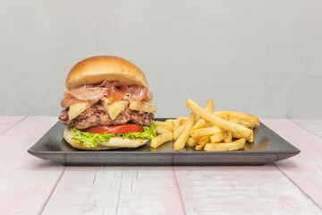 The hamburger as we know it today was popularized by fast-food chains