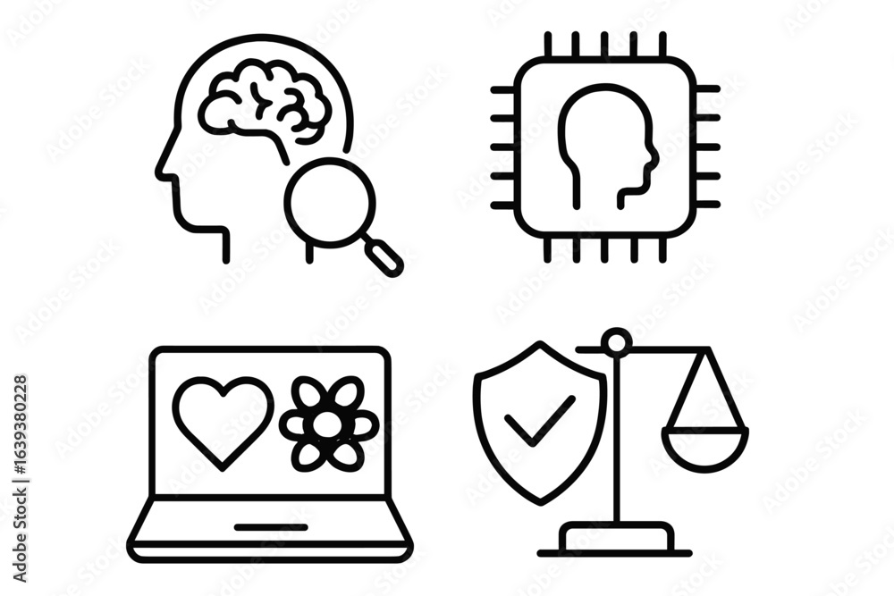 Poster exploring the intersection of technology and neuroscience in modern research and development in a di