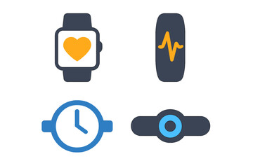 Smart wearable devices showcase heart monitoring, fitness tracking, and timekeeping features in modern design
