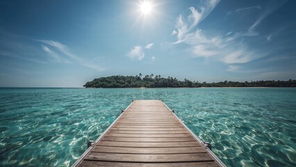 Obraz premium View from a Floating Structure for Recreation