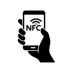 Contactless payment icon NFC icon payment with mobile phone vector
