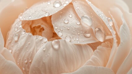 Little water spheres decorating a flower