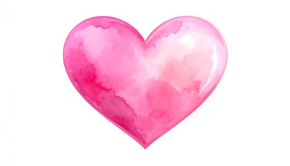 Watercolor heart illustration in soft pinks.