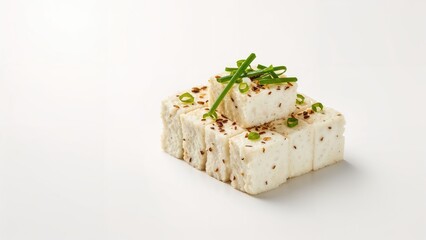 Healthy cooking with white tofu, Asian diet focus