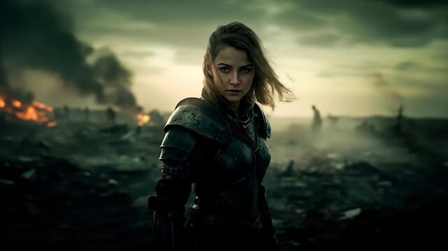 Medieval despair and darkness of war. A video clip in the genre of battle fantasy.	
