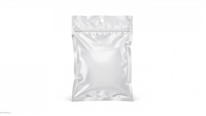 Transparent resealable plastic bag on a neutral surface