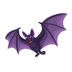 Obraz premium My Simple flat 2D icon spooky bat isometric view vibrance isolated on a white background, vector, flat design, animation design, vector, simple flat 2D icon, minimalist design, vector design