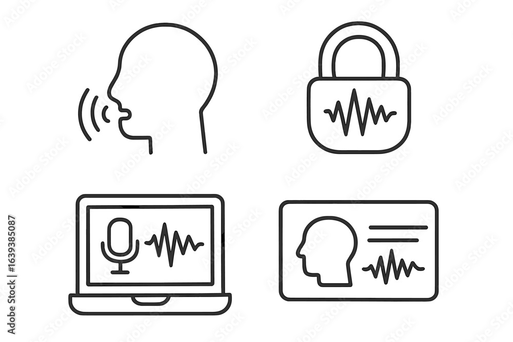 Aufkleber technology for voice recognition, data security, and user identification in modern digital communica