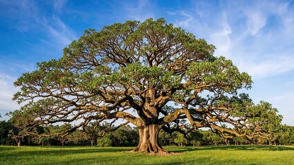 Fototapeta premium Trembesi tree located in a central park area of a district