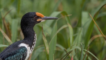 Fototapeta premium Profile View of an Oriental Darter in Natural Habitat