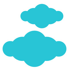 blue clouds simple illustration
