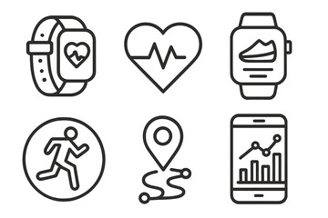 Health tracking technology showcases fitness data and activity monitoring devices in a minimalist display