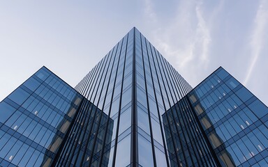 Obraz premium Modern glass skyscraper facade