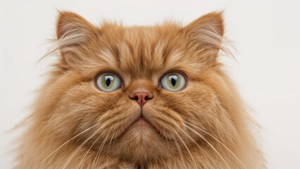 Fototapeta premium Detailed shot of a red short-haired Persian cat