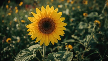 Obraz premium Tall Blooming Sunflower