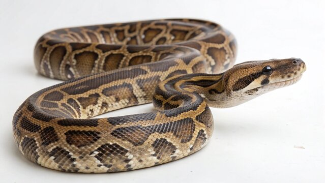 Indian python on studio background