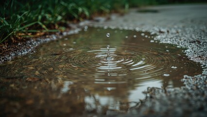 Fototapeta premium Water accumulation post rain