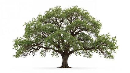 Obraz premium Lone tree standing against a plain white backdrop.